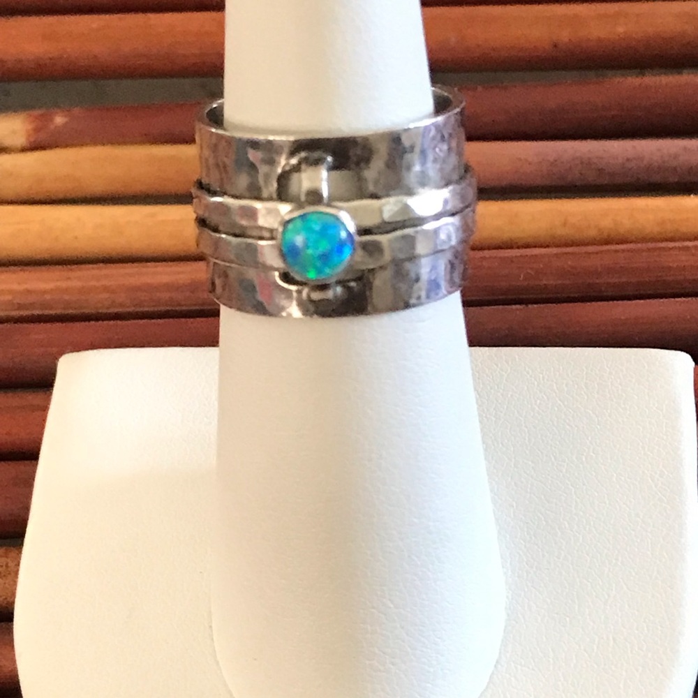 Silpada Sterling Silver Spinner Ring size 6.5
